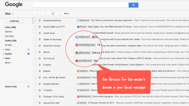 Gmail Sender Icons Adds Favicons To Gmail For Easier Skimming