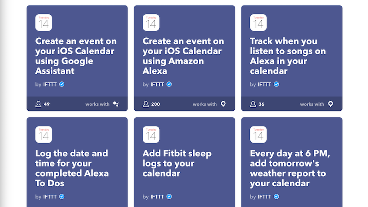IFTTT Adds Support For The iPhone Calendar And App Store