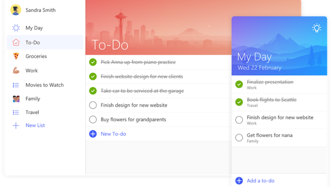 Microsoft’s Wunderlist Replacement, To-Do Is Now Available