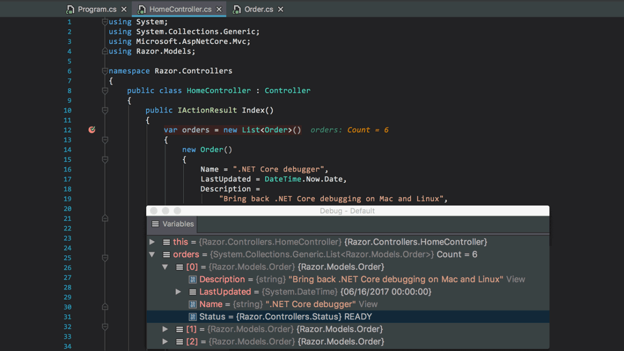 Rider .NET IDE Now Has .NET Core Debugging Again