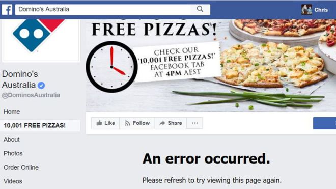 Domino’s ‘10,001 Free Pizzas’ Deal Just Broke Facebook
