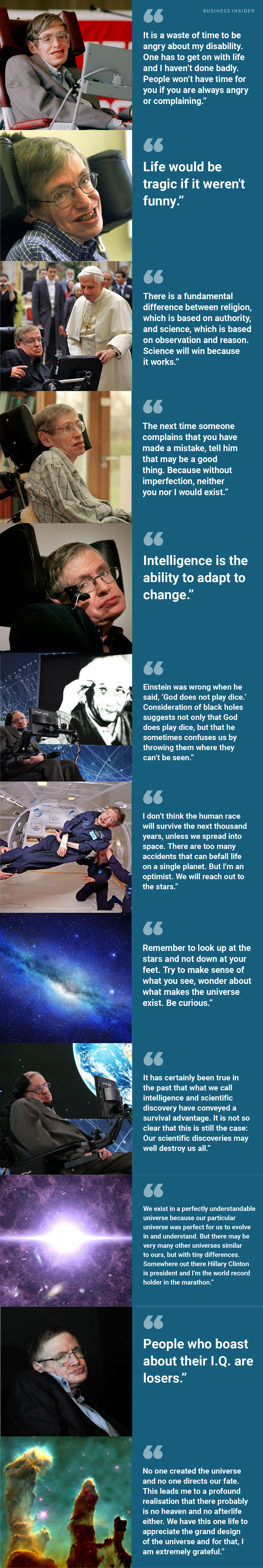 Stephen Hawking’s Most Illuminating Quotes [Infographic]