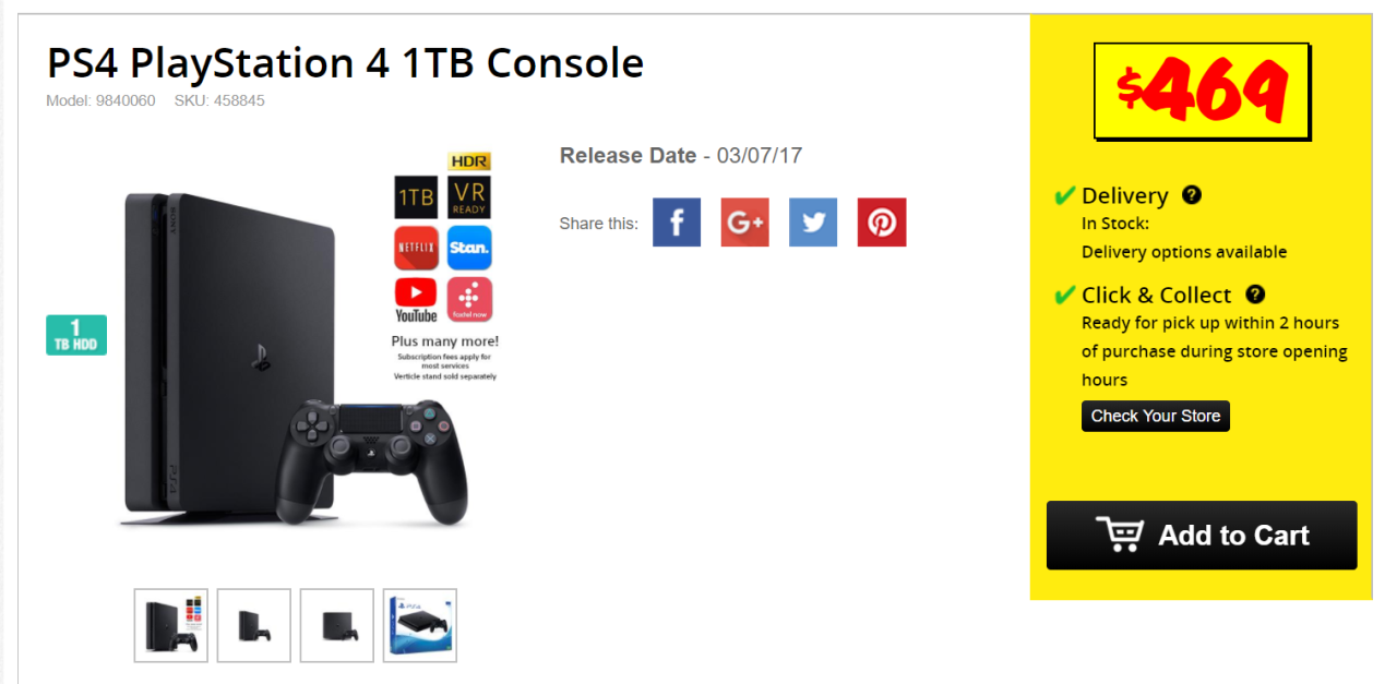 Amazon Australia Has A 1TB PS4 For $329