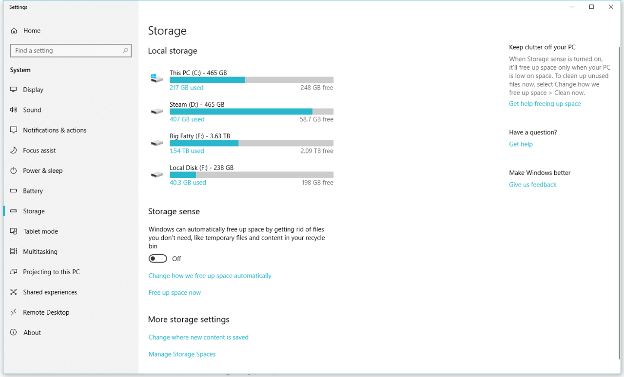 Free Up Space On Your Hard Drive Automatically With Windows 10’s Storage Sense Feature