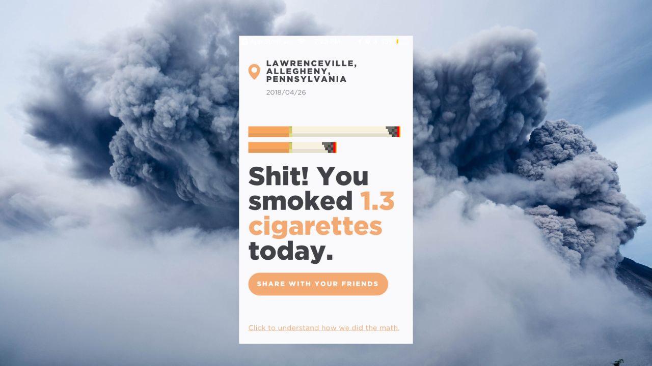 See Your City’s Air Pollution Measured In Daily Cigarettes