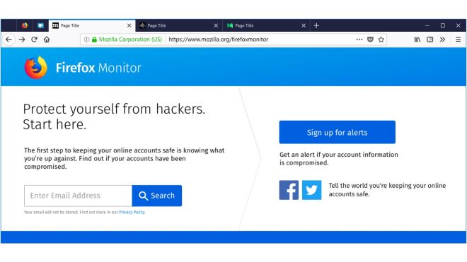 Firefox Monitor Will Check If User Accounts Have Been Compromised