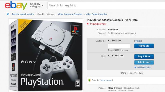 PlayStation Classic Pre-Orders Are Selling For $1000 On eBay