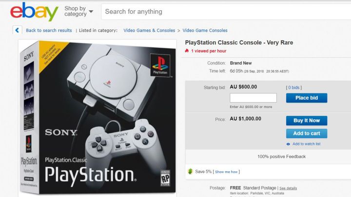 Ebay Members Are Selling The PlayStation Classic For $1000