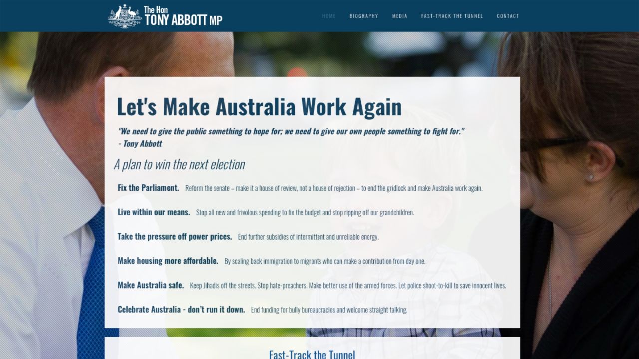 Tony Abbott Learns About Domain Squatting – The Hard Way