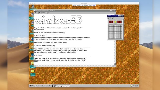 Windows 95 Is Back – And It Runs On Mac And Linux!