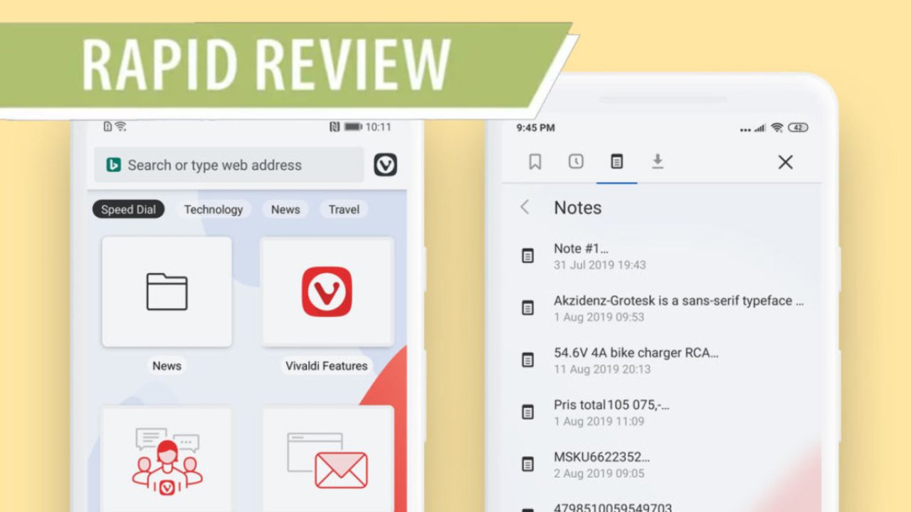 Rapid Review: Vivaldi Browser For Android