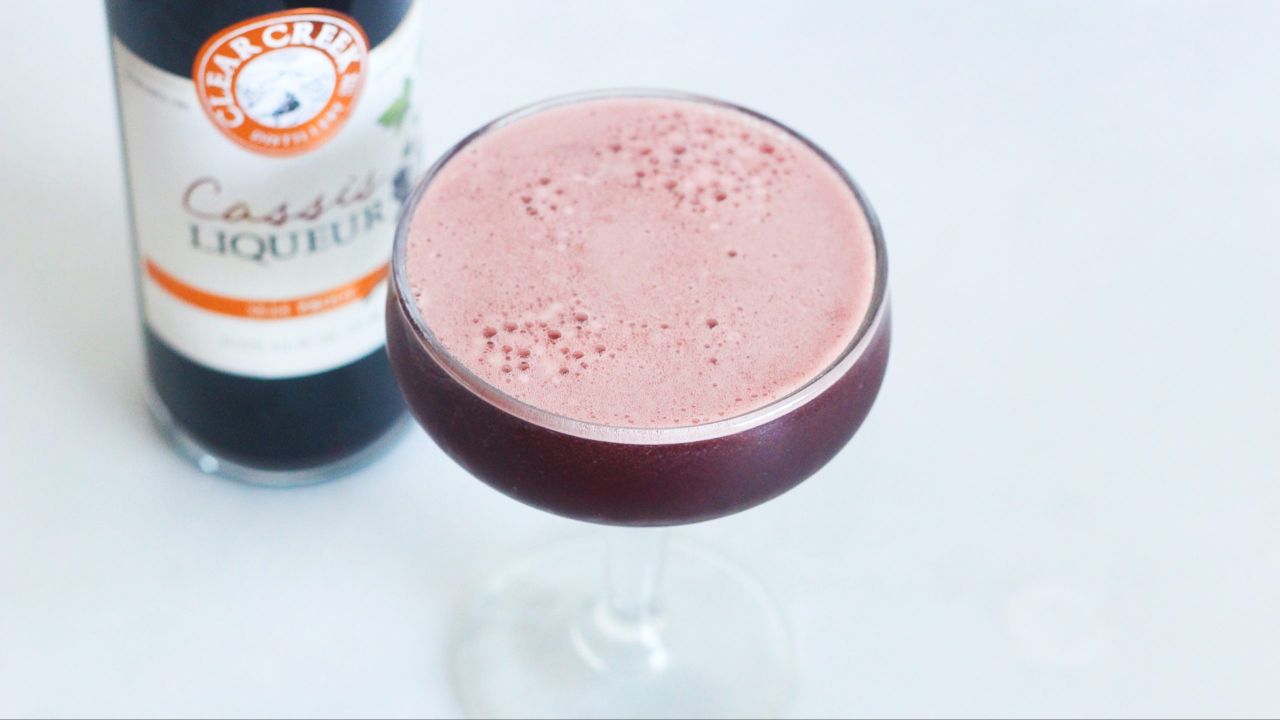 Make a Dark and Moody Whiskey Lemonade With Cassis
