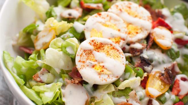 Use Sour Cream Instead of Oil for a Creamier Salad Dressing
