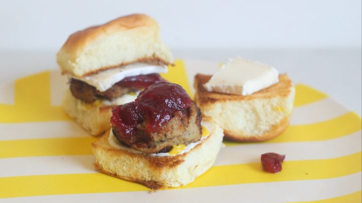 Waffle Frozen Turkey Meatballs to Make Thanksgiving Sliders