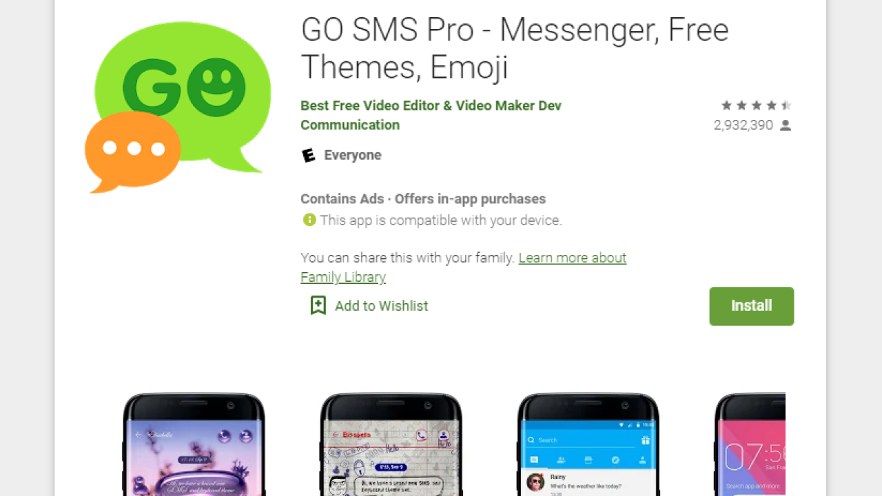 Delete ‘Go SMS Pro’ From Your Android Now