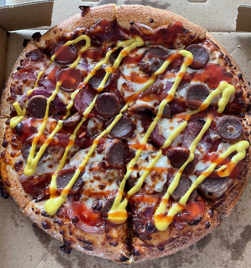 dominos sausage sizzle pizza