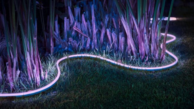 Philips Hue Outdoor Lightstrips Are on Sale So Why Not Make Your Yard Purple