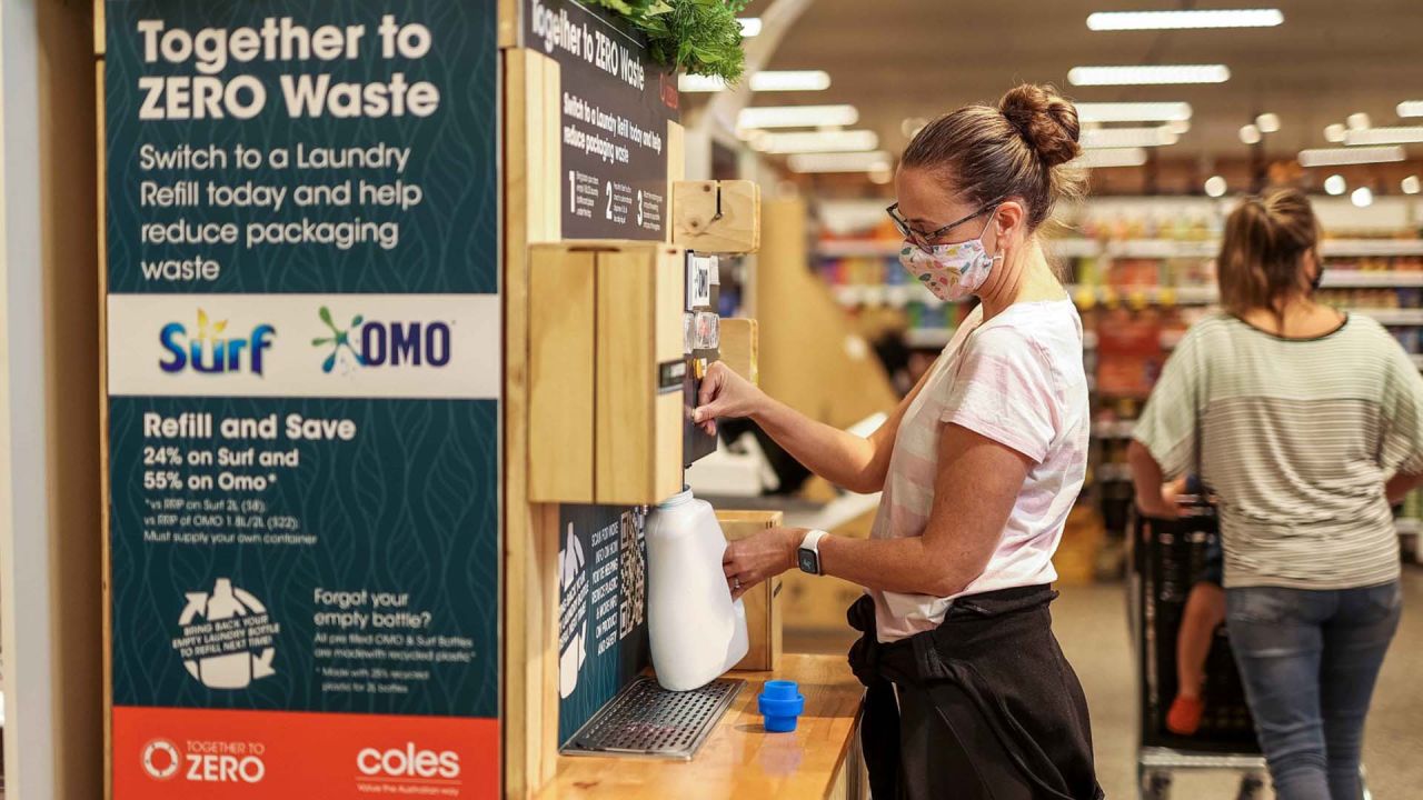 coles moonee ponds store refill station