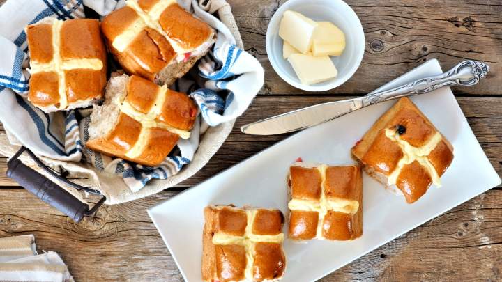 Hot Cross Bun Bread and Butter Pudding Is The Best Use of Your Easter Leftovers