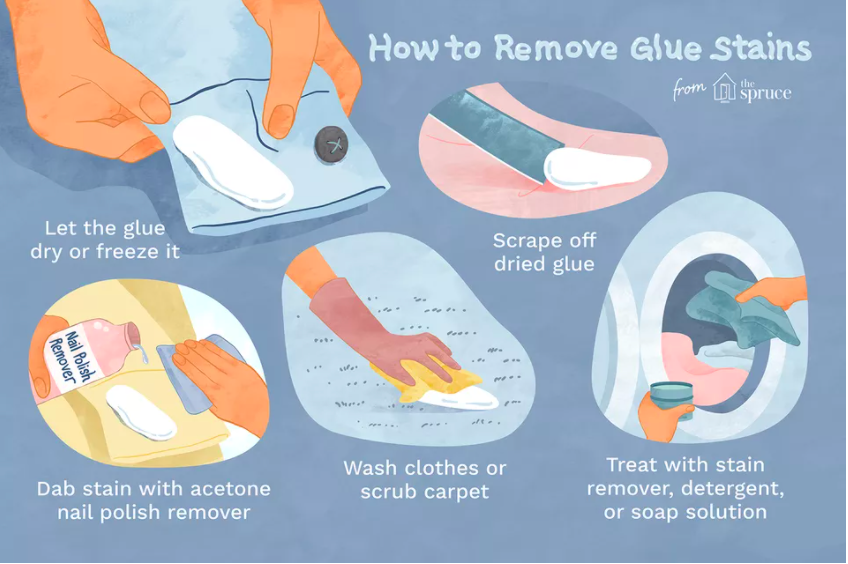 How to Get Rid of Glue Stains on Fabric and Carpet