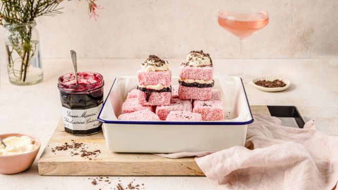 Celebrate National Lamington Day With This Pink Blackcurrant and Cream Recipe