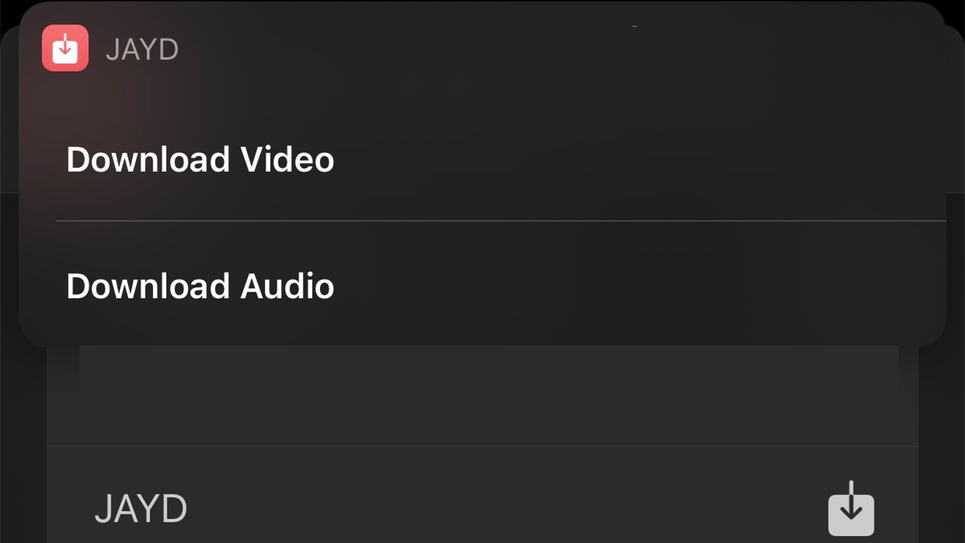 Extracting audio from a YouTube video using the JAYD shortcut on iPhone. (Screenshot: Pranay Parab)