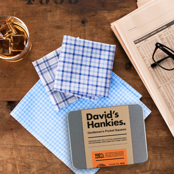 PERSONALISED FATHER'S DAY HANKIE HANDKERCHIEF BEST IN THE WORLD DAD GIFT PRESENT 