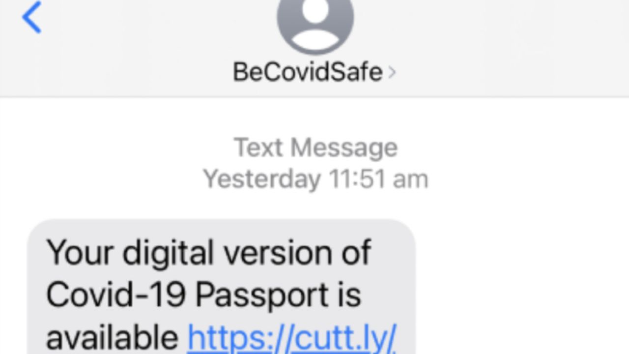A New Text Scam Is Pretending To Be Your COVID Vaccine Passport