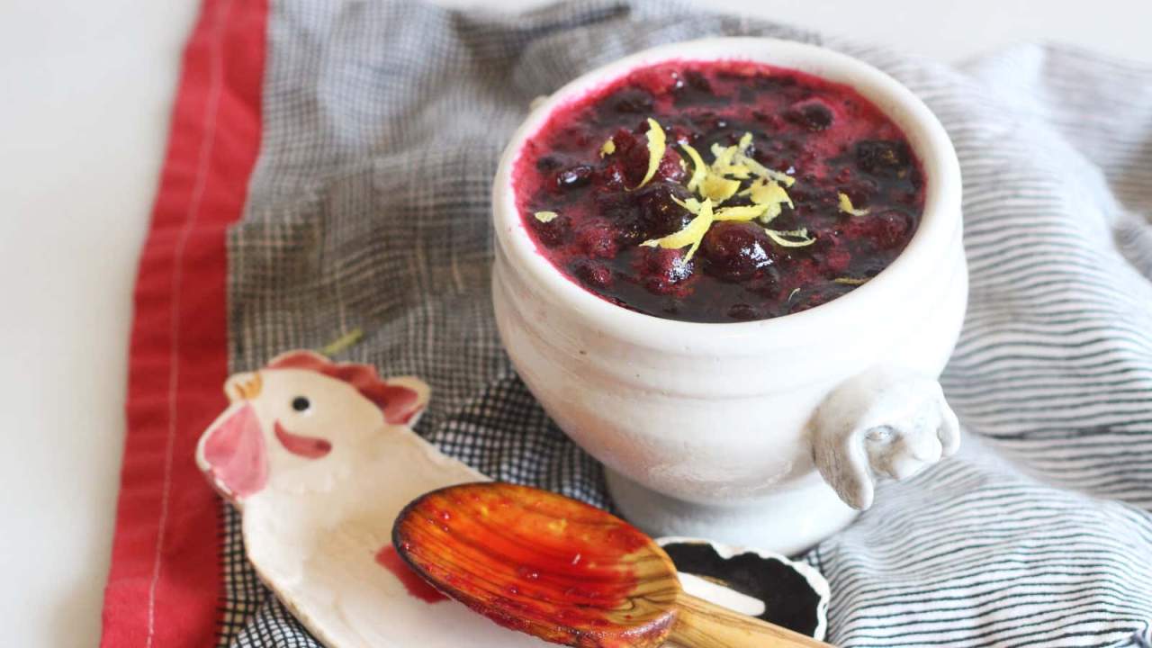 There's blueberries in the cranberry sauce. (Photo: Claire Lower)