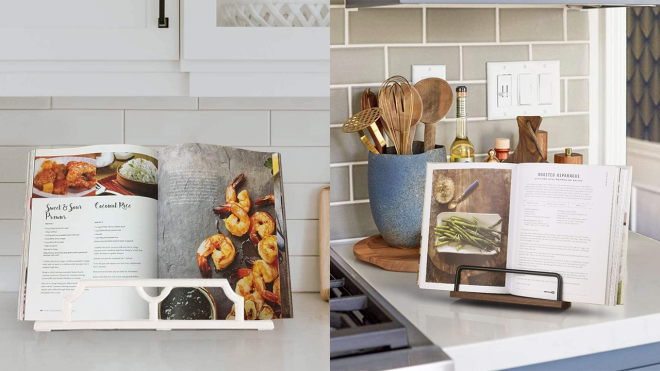 Declutter Your Kitchen Counter With These Cookbook Stands