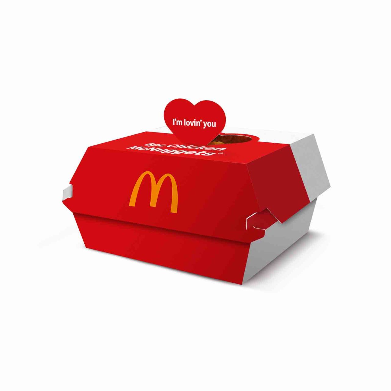 Image supplied. McDonald's Australia Chicken McNuggets, Valentine's box