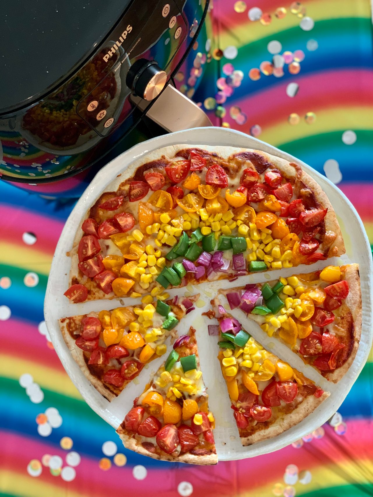 Rainbow pizza recipe