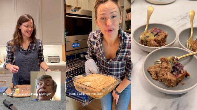 Jennifer Garner Baking Blueberry Buckle With Her Mum Is Like a Warm Hug From Them Both