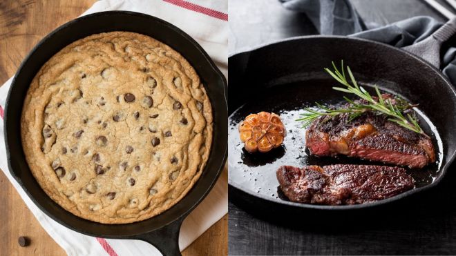 This Bargain Cast Iron Pan Is the Perfect Tool for Everything From Steaks to Cookies