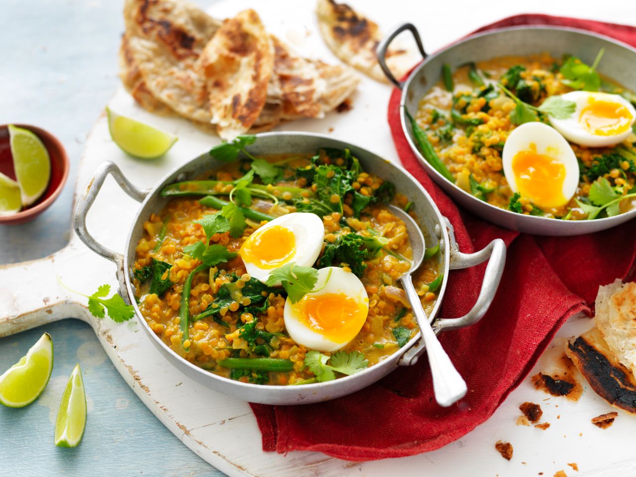 Simple egg and lentil dahl recipe. Image supplied. 