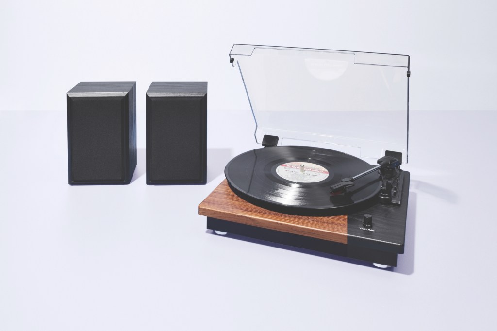 ALDI Father's Day gifts, Turntable with Detachable Speakers $99.99