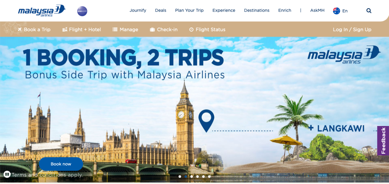 Malaysia Airlines side trip deal