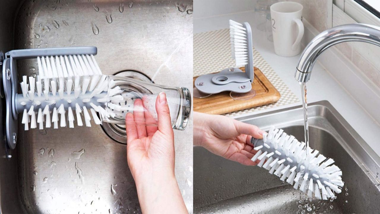 Kitchen cooking gadgets: water bottle cleaning brush