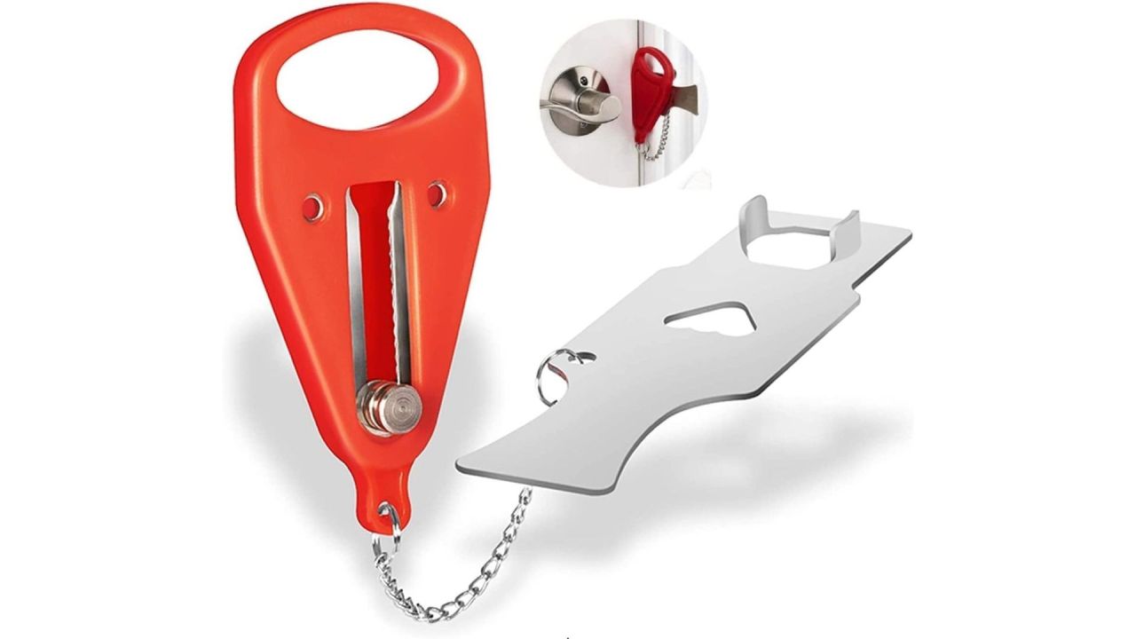 Travel accessories: portable door lock