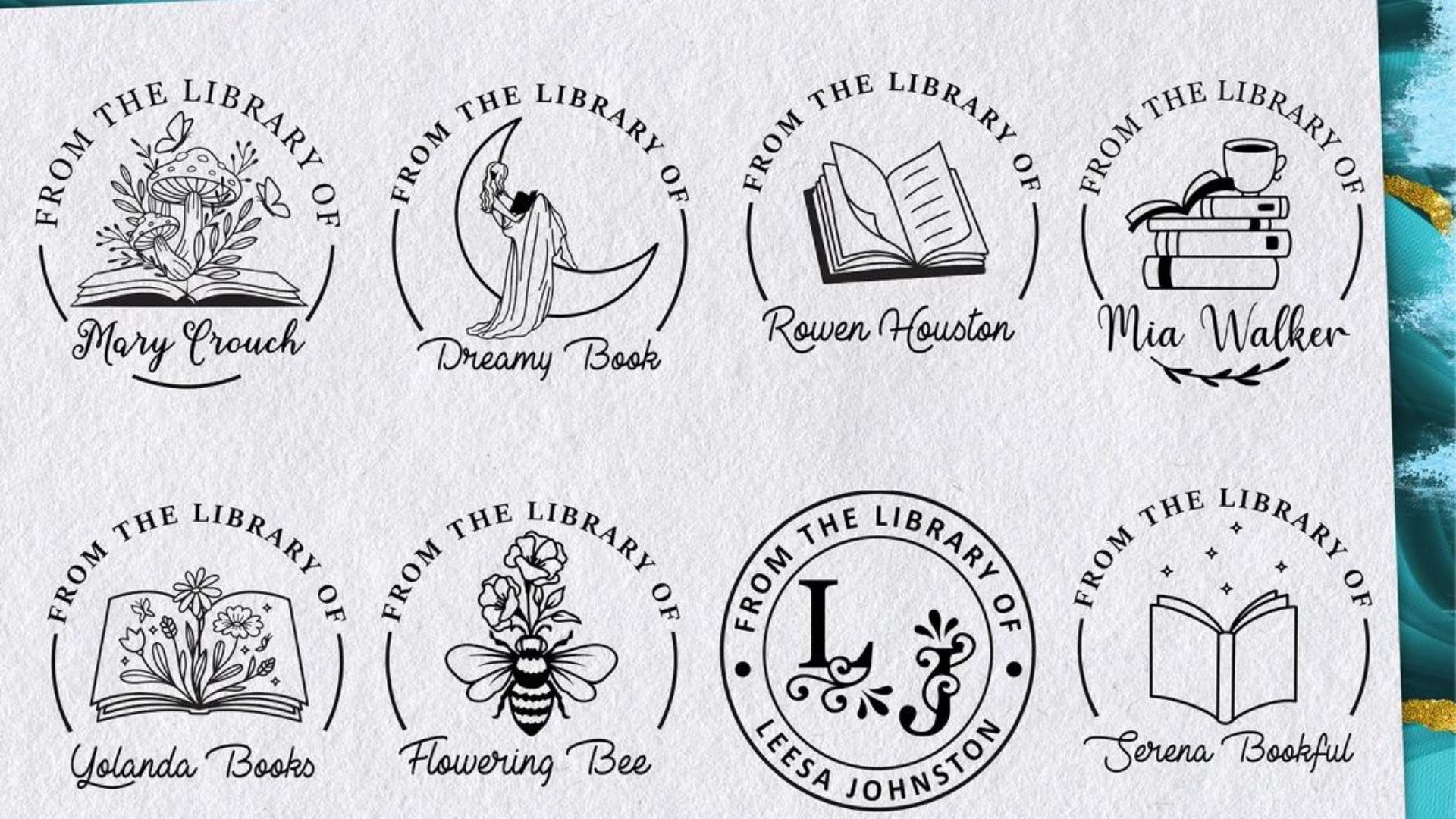 Gifts for book lovers: Personalised book stamp