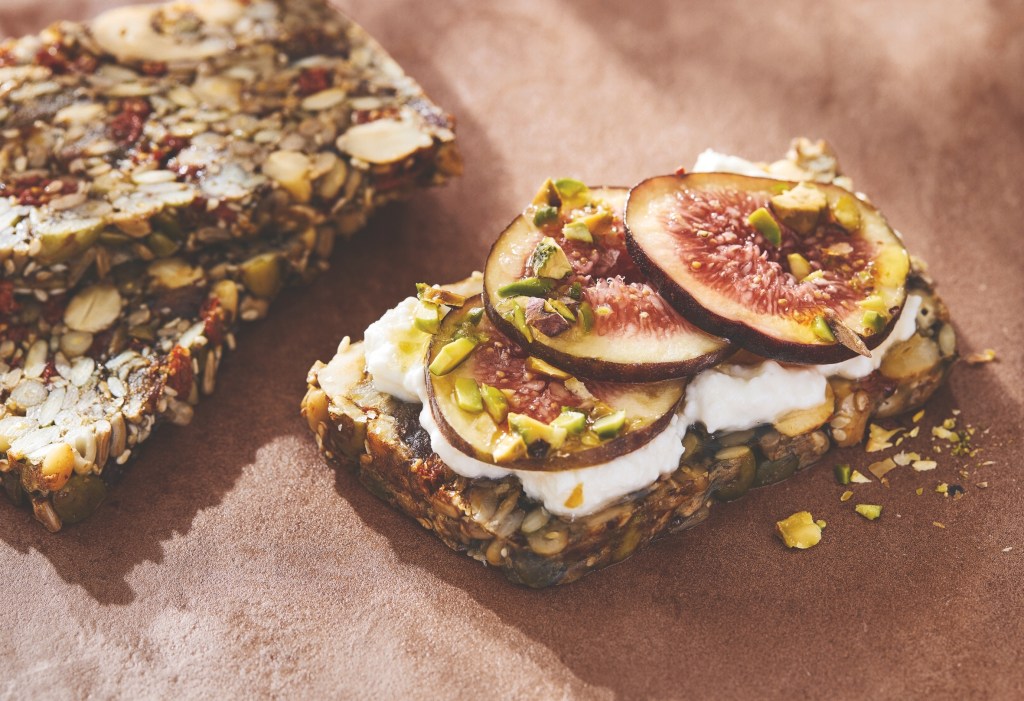 fig recipe: Sweet and Salty Fig Toast with Pistachio